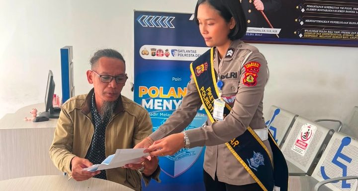Pelayanan Humanis Satpas SIM Polresta Denpasar, Petugas “Polantas Menyapa” Dampingi Pemohon di Setiap Tahapan