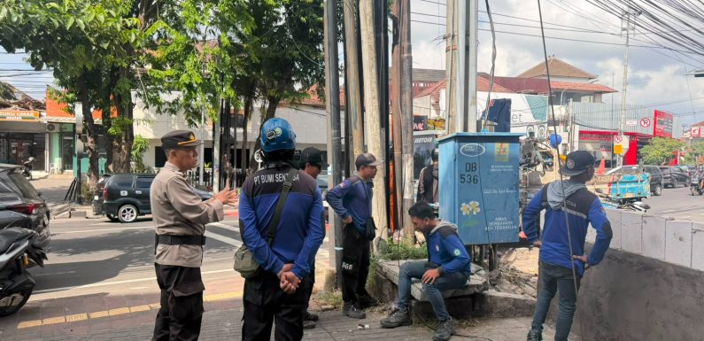 Sambang Kamtibmas Polsek Denpasar Barat Edukasi Pekerja Proyek, Cegah Gangguan Keamanan dan Kriminalitas