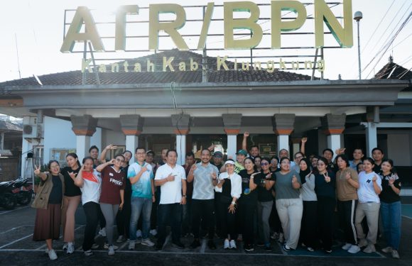 Awali Hari Dengan Semangat, Kantor Pertanahan Kabupaten Klungkung Laksanakan Senam Bersama