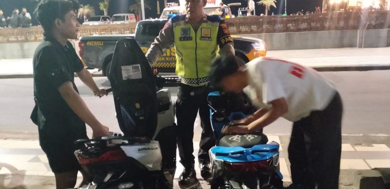 Blue Light Patrol Polsek Kuta Intensifkan Patroli Malam, Cegah Balap Liar dan Kejahatan Jalanan
