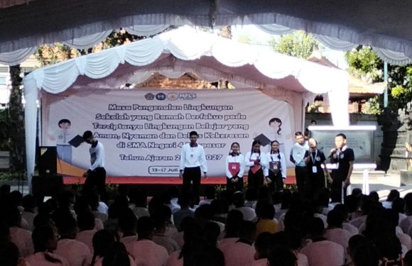 428 siswa baru SMA Negeri 4 Denpasar Mengikuti Kegiatan MPLS yang Ramah, Nyaman dan Bebas Kekerasan.