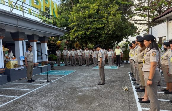 Apel Pagi Kembali dilaksanakan Jadi Momentum Perkuat Disiplin dan Komitmen Pelayanan di Kantor Pertanahan Kabupaten Klungkung