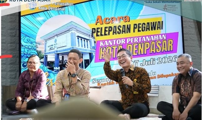 Kepala Kantor Pertanahan Kota Denpasar Lepas Pegawai Pindah Tugas Dengan Penuh Kehangatan dan Kekeluargaan.