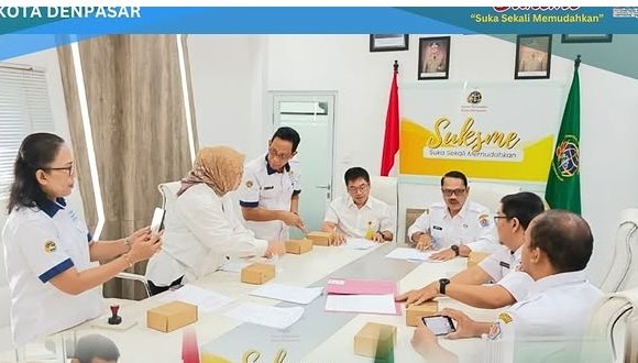 Kantor Pertanahan Kota Denpasar Menghadiri Rapat Pembahasan Pelepasan Hak Fasilitas Sosial dan Fasilitas Umum Bertempat di Desa Kertalangu.