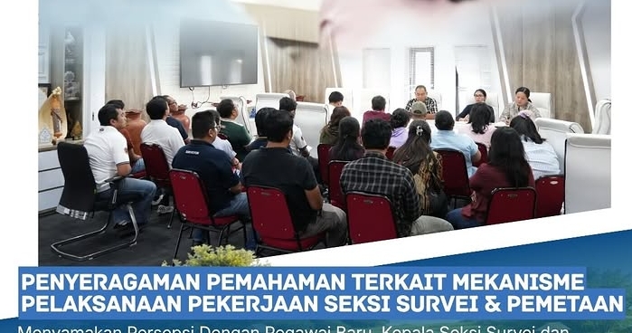 Tingkatkan Kualitas Pelayanan Pertanahan,  Kepala Seksi Survei dan Pemetaan Kantah Kota Denpasar Gelar Rapat Koordinasi Dengan Petugas yang Baru