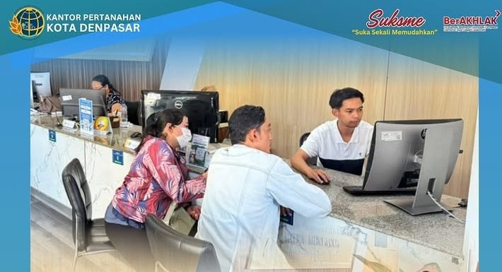 Masyarakat Yang Berhalangan di Hari Kerja, Loket Kantah Kota Denpasar Tetap Buka di Akhir Pekan.