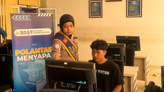 Polantas Menyapa, Wujud Pelayanan Humanis Satlantas Polresta Denpasar kepada Masyarakat