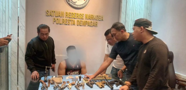 Polresta Denpasar Ungkap Kasus Narkoba, Temukan Senpi dan Airsoft Gun Saat Pengerebekan