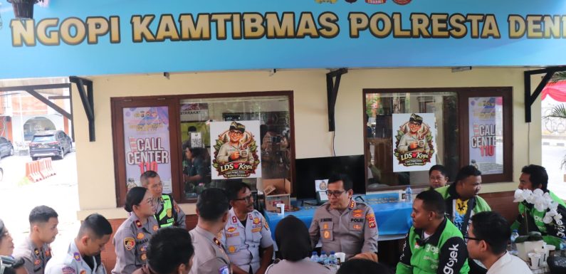 Ngopi Kamtibmas, Polresta Denpasar Rangkul Komunitas Ojol Jadi Mitra Jaga Keamanan dan Keselamatan