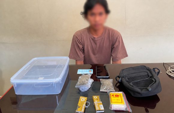 Simpan Puluhan Gram Ganja, Seorang Pria Diamankan Sat Narkoba Polresta Denpasar
