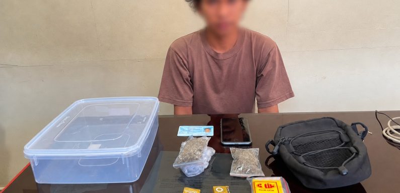 Simpan Puluhan Gram Ganja, Seorang Pria Diamankan Sat Narkoba Polresta Denpasar