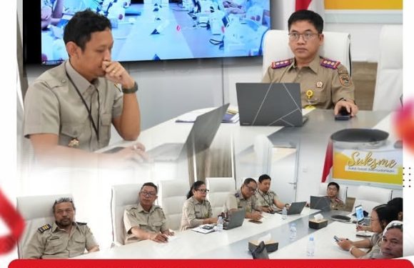 Kantah Kota Denpasar Mengikuti Zoom Meeting Terkait Persiapan Launching Transformasi Layanan Pertanahan.