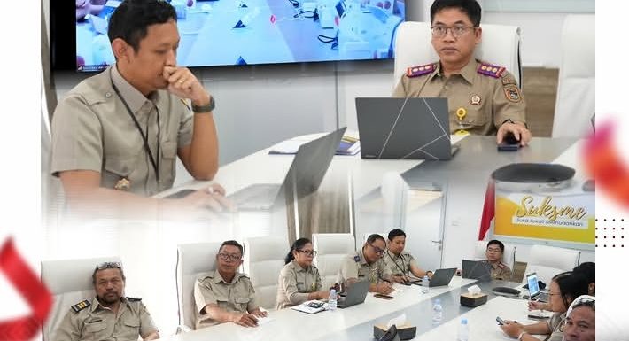 Kantah Kota Denpasar Mengikuti Zoom Meeting Terkait Persiapan Launching Transformasi Layanan Pertanahan.