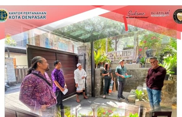 Petugas Kantah Kota Denpasar Dampingi Pengadilan Negeri Denpasar Gelar Eksekusi Objek di Kelurahan Panjer.