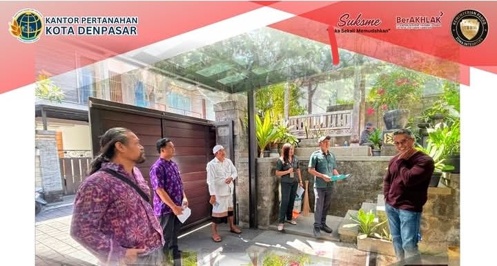 Petugas Kantah Kota Denpasar Dampingi Pengadilan Negeri Denpasar Gelar Eksekusi Objek di Kelurahan Panjer.