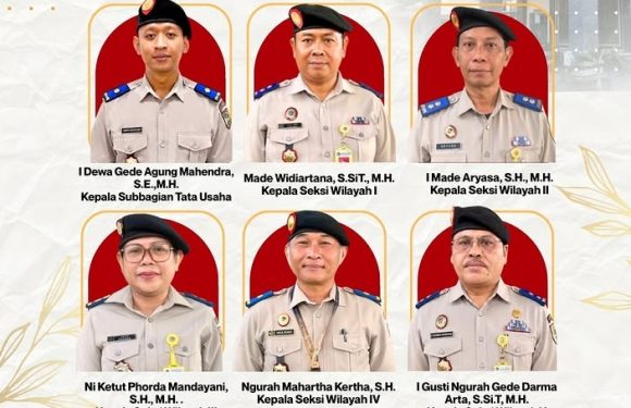 Wajah Baru, Kasubag TU dan Para Kepala Seksi Wilayah Kantor Pertanahan Kota Denpasar Pada Struktur STOK Baru.