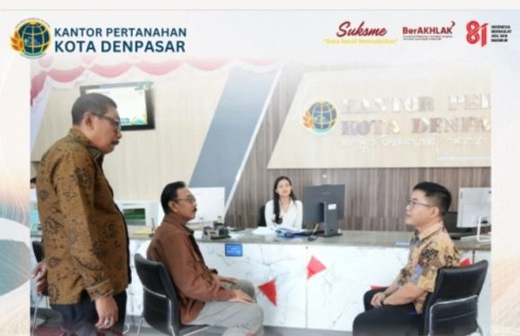 Sekjen Kementerian ATR/ BPN Melakukan Kunjungan Kerja ke Kantor Pertanahan Kota Denpasar.