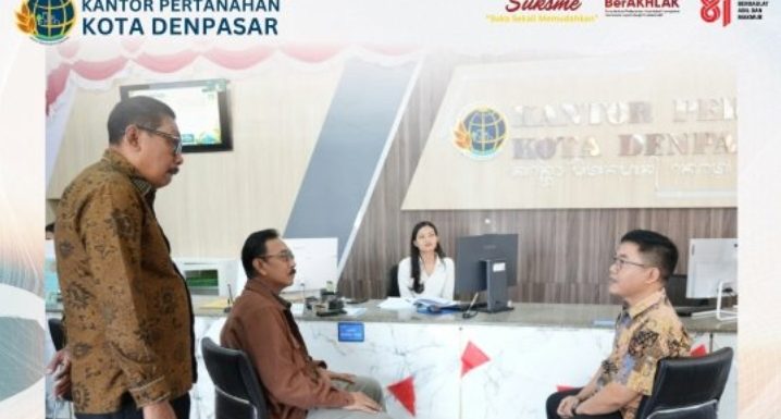 Sekjen Kementerian ATR/ BPN Melakukan Kunjungan Kerja ke Kantor Pertanahan Kota Denpasar.