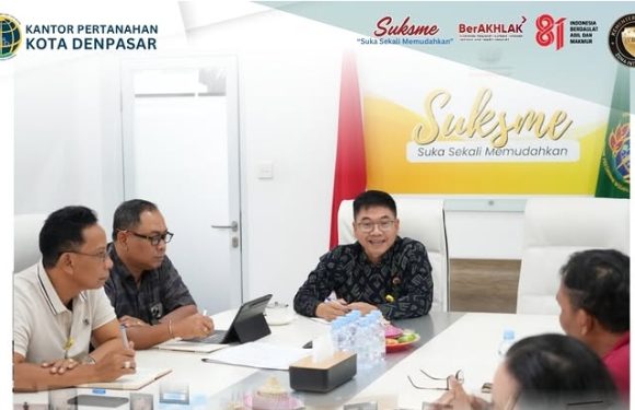 Kantah Kota Denpasar Gelar Rapat Terkait Fasilitas Sosial dan Fasilitas Umum di Desa Sidakarya