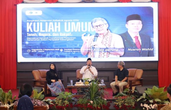 Isi Kuliah Umum di Politeknik Agraria STPN, Rocky Gerung Ingin Taruna/i Pahami Tiga Konsep Pemaknaan Pengelolaan Tanah