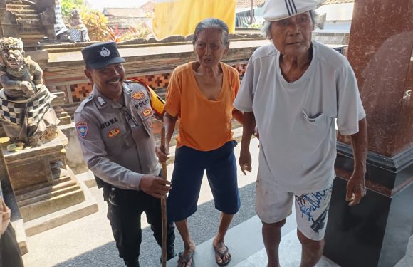 Bhabinkamtibmas Kesiman Hadir dan Peduli, Dampingi Kegiatan Posyandu Balita dan Lansia
