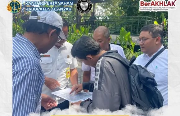 Kantah Gianyar Gelar Peninjauan Lokasi Permohonan Pertimbangan Teknis Pertanahan di Four Season Resort Sayan