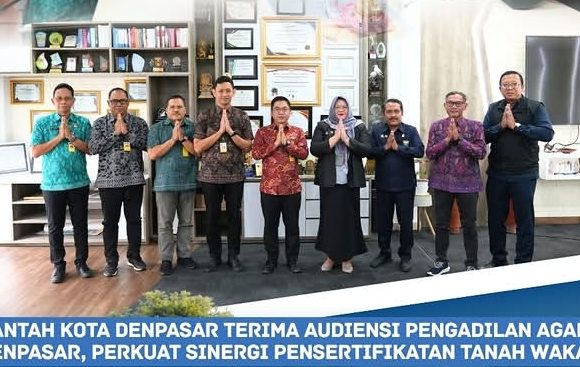 Kantor Pertanahan Kota Denpasar Menerima Kunjungan Kerja Pengadilan Agama Denpasar Bahas Terkait Persertifikatan Tanah Wakaf.