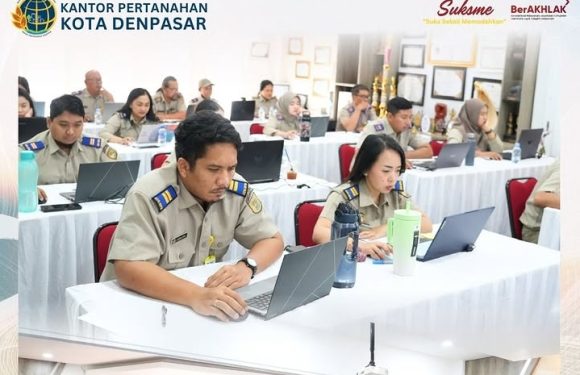 18 Pegawai Kantah Kota Denpasar Mengikuti Uji Kompetensi KRS Jabatan Pengawas Tahun 2026.