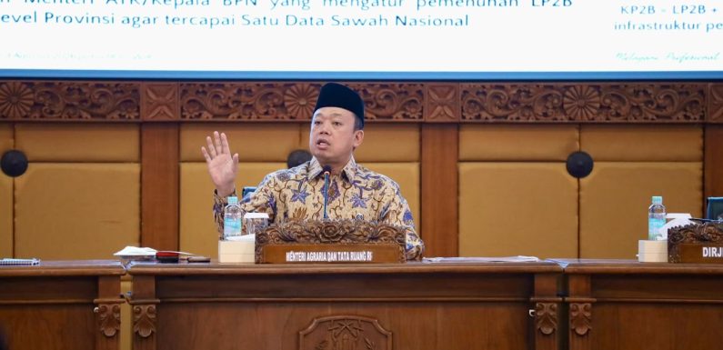 LP2B Jatim Lampaui Target, Menteri Nusron Minta Pemda Segera Integrasikan ke dalam RTRW