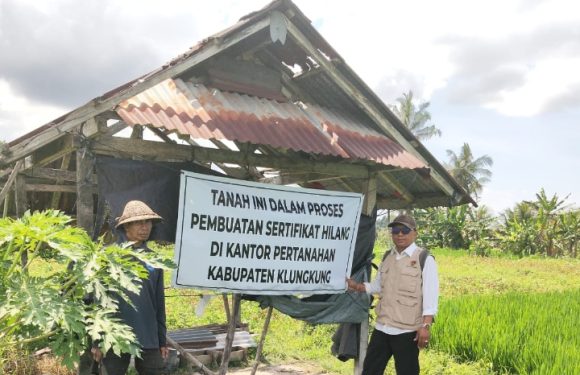 Kantah Klungkung Laksanakan Pemeriksaan Lapang Sertipikat Pengganti Karena Hilang di Desa Aan, Kecamatan Banjarangkan