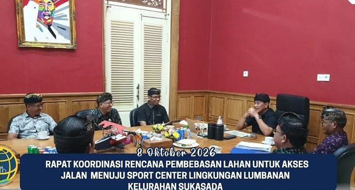 Kasi Pengadaan Tanah Kantah Buleleng Mengikuti Rapat Koordinasi  Terkait Pembebasan Lahan untuk Akses Jalan Menuju Sport Center