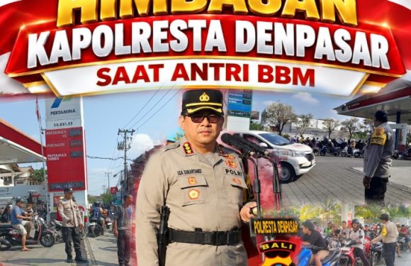 Polresta Denpasar Kerahkan Ratusan Personel Amankan SPBU di Denpasar-Badung, Antisipasi Kepadatan Antrean BBM