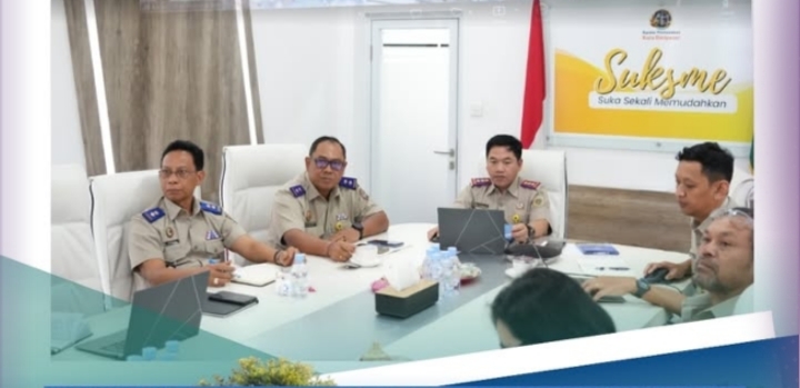 Kantor Pertanahan Kota Denpasar Mengikuti Rapat Monitoring Kinerja Secara Daring Bersama Kanwil BPN Provinsi Bali.